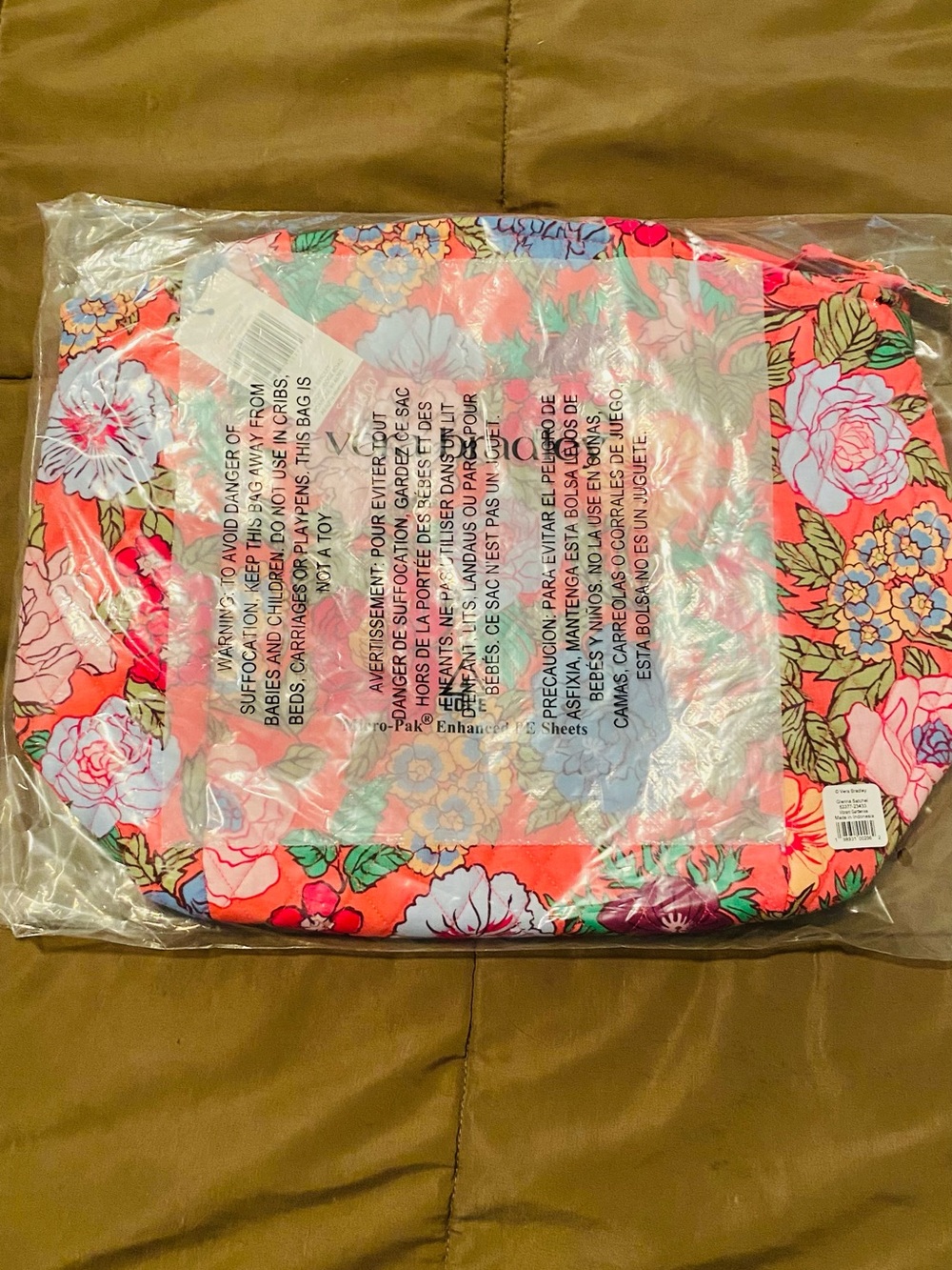 Vera Bradley Glenna Satchel. NWT. Vibrant Gardenias - Picture 2 of 5